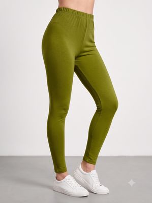 JEEL Cotton Leggings - Mehendi Green