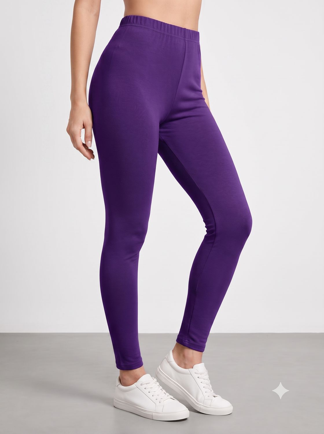 JEEL Cotton Leggings - Purple