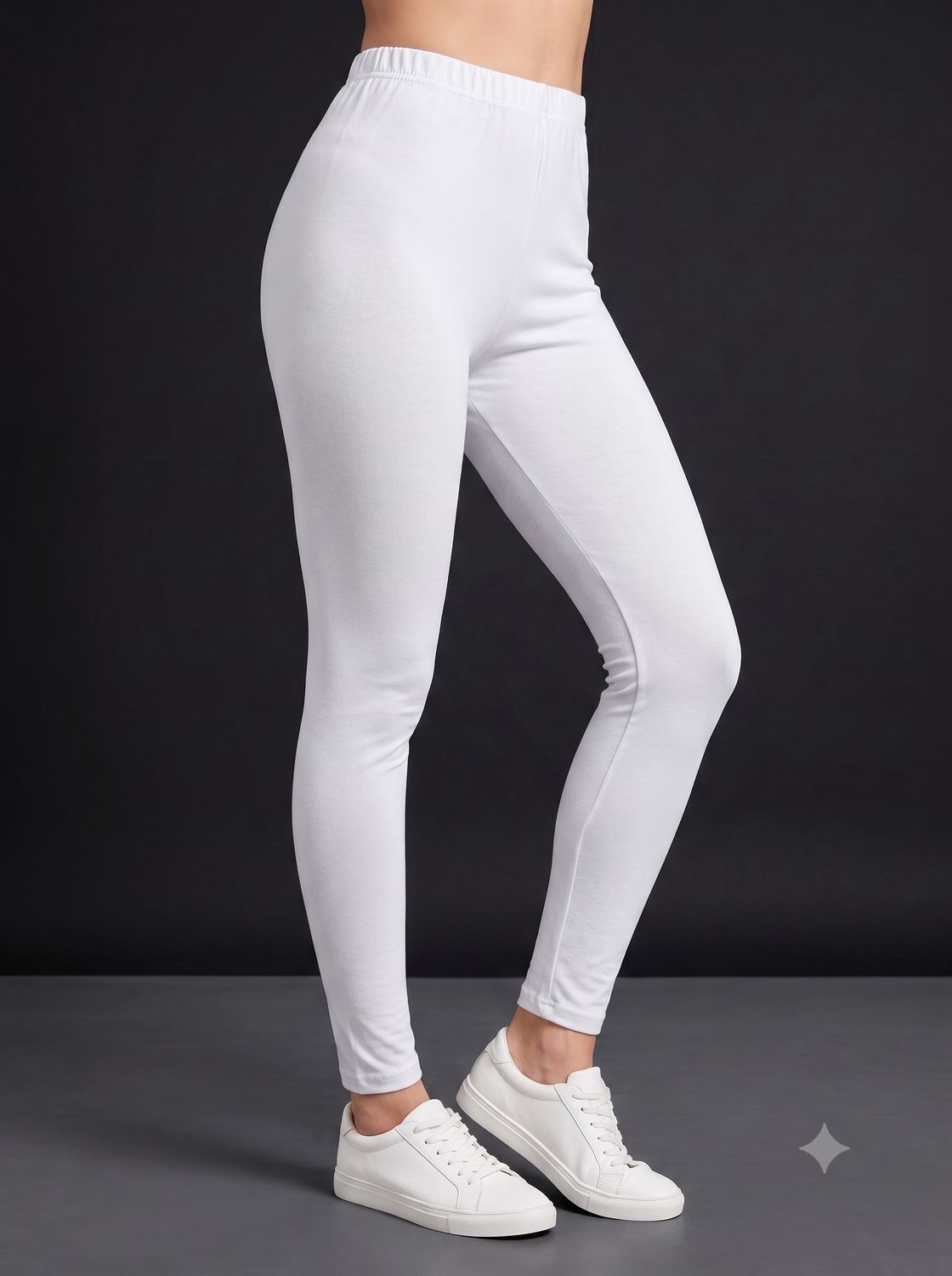 JEEL Cotton Leggings - White