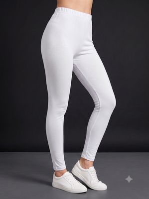 JEEL Cotton Leggings - White