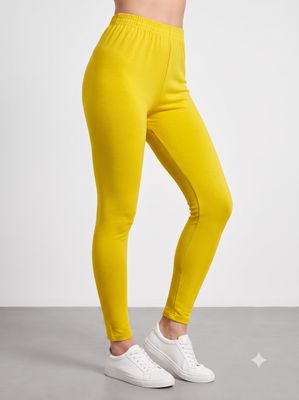JEEL Cotton Leggings - Yellow