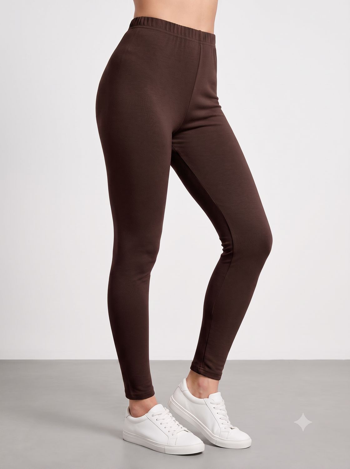 JEEL Cotton Leggings -Brown