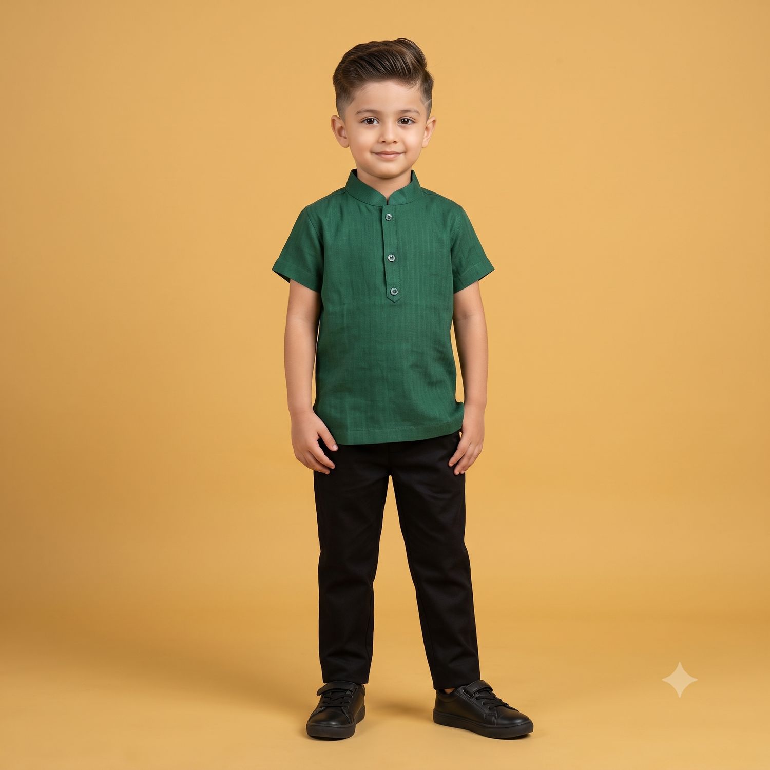 JEEL Boys Kurta - Dark Green