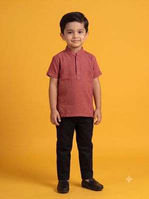 JEEL Boys Kurta - Maroon JEEL Boys Kurta - Maroon