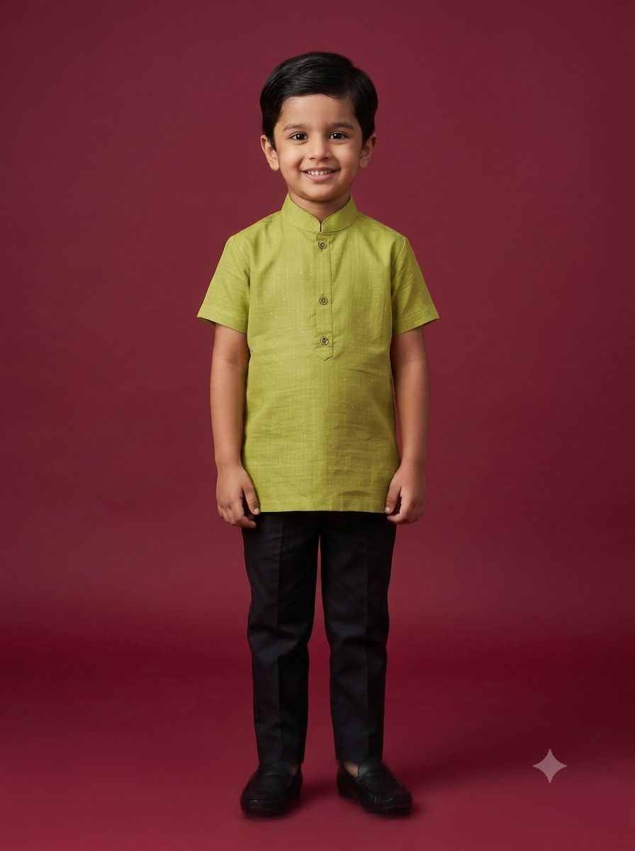JEEL Boys Kurta - Apple Green