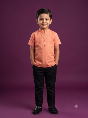 JEEL Boys Kurta - Peach