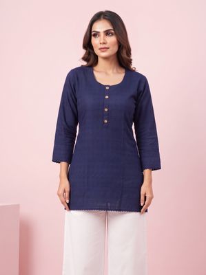 JEEL Short Kurti - Navy Blue *B