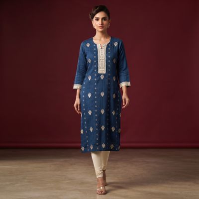 JEEL Urban Kurti - Navy Blue