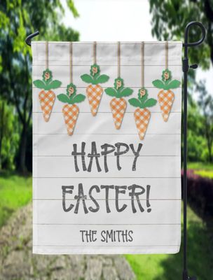 Hanging Carrot Happy Easter Garden Flag
