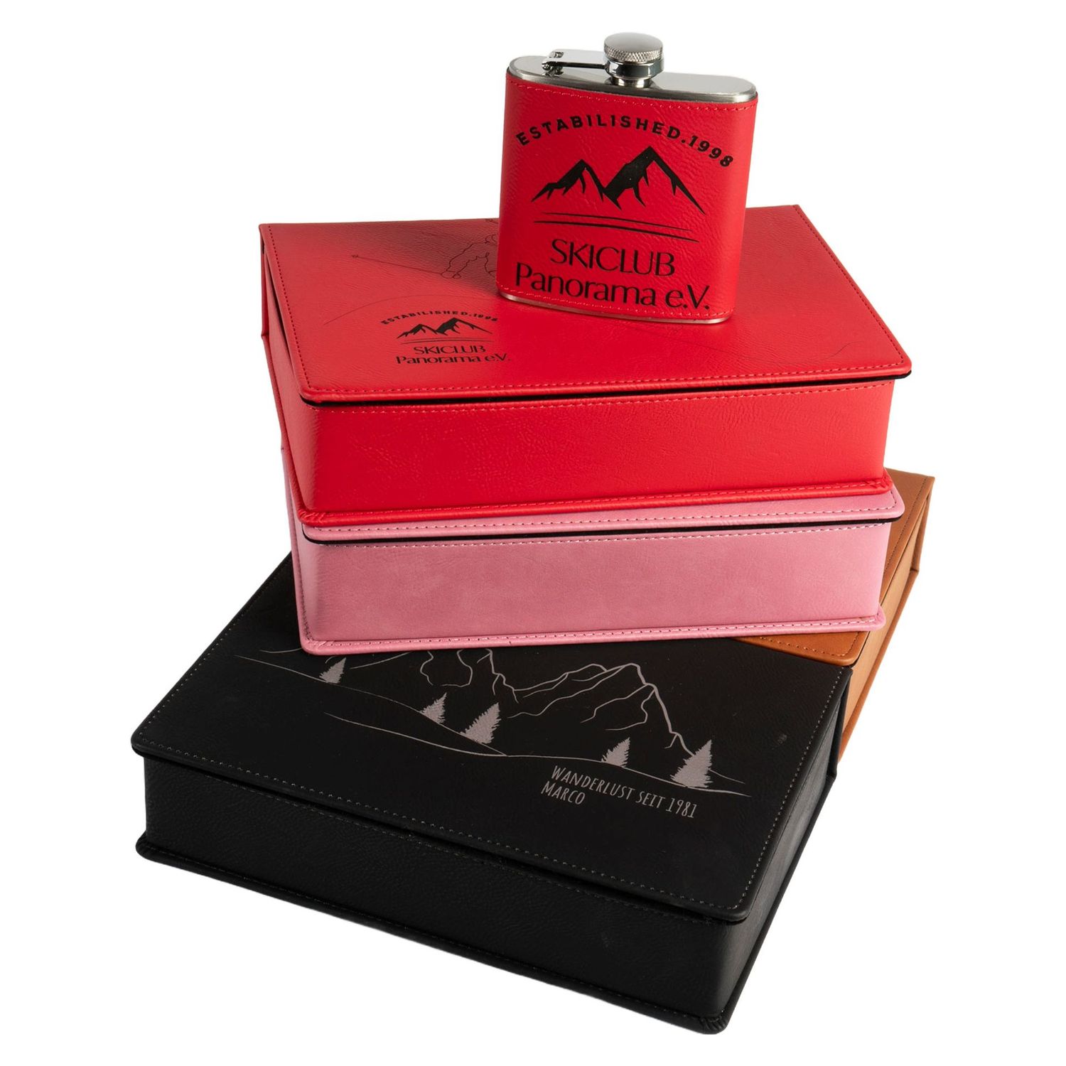 Flachmann mit Box und Becher