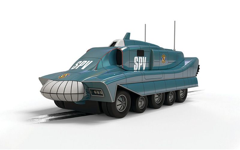 Scalextric C4672 Spectrum Pursuit Vehicle (SPV) - Captain Scarlet - Chrome Edition Slot Car