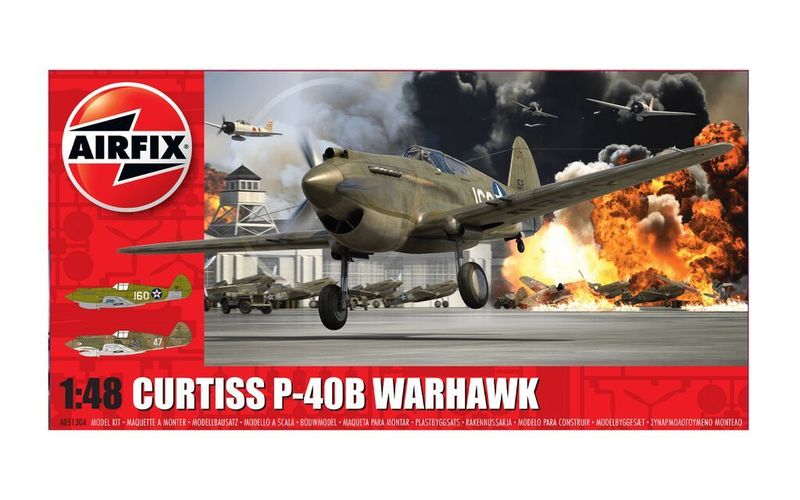 Airfix A05130A Curtiss P-40B Warhawk 1:48 Scale Plastic Model Kit Airfix A05130A Curtiss P-40B Warhawk 1:48 Scale Plastic Model Kit