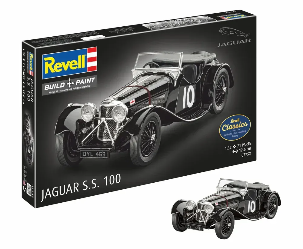 Revell  07752 Jaguar SS 100 1:32 Scale Plastic Model Kit