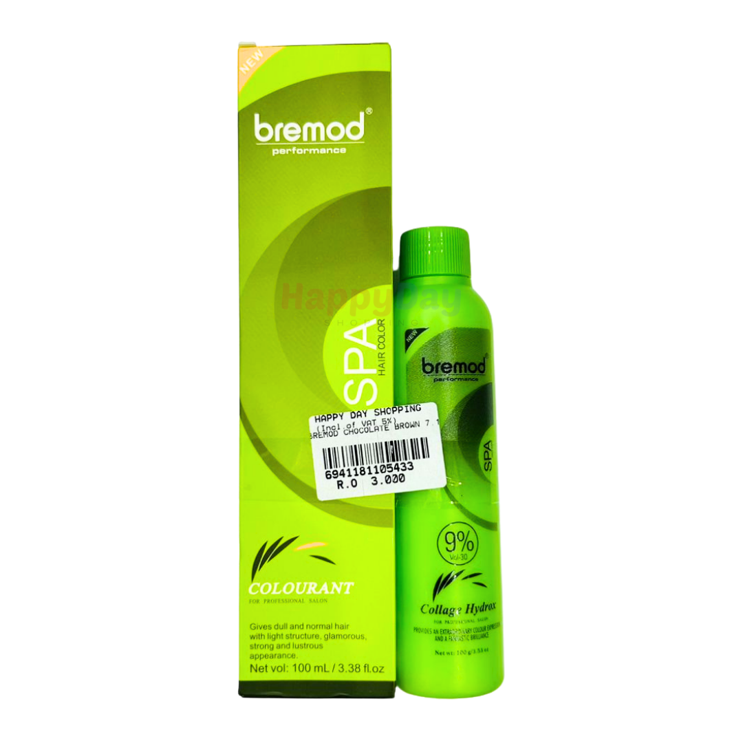 Bremod Hair Color Chocolate Brown w/ Collage Hydrox