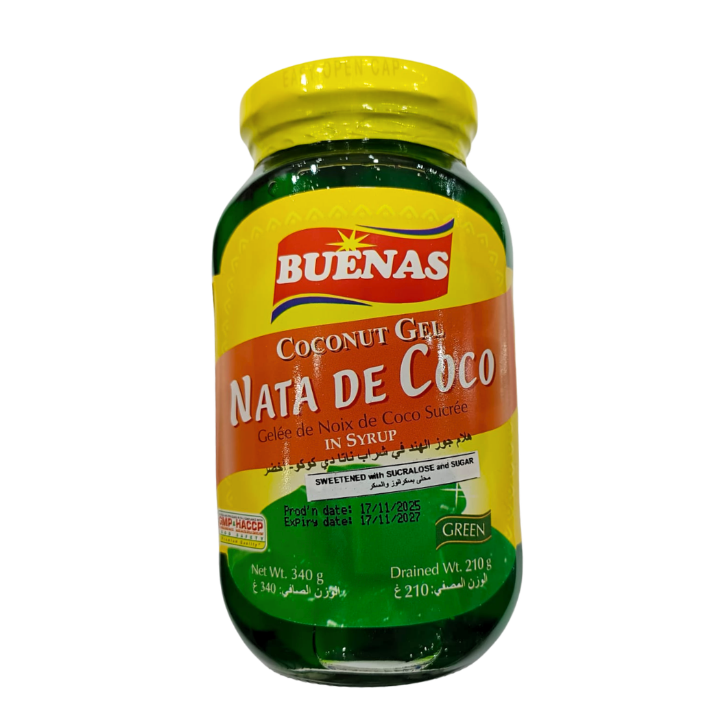 Buenas Nata De Coco Coconut Gel - Green 210g