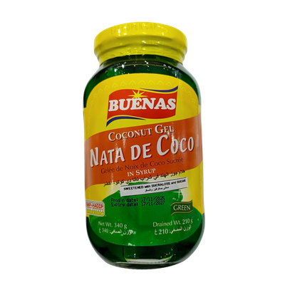 Buenas Nata De Coco Coconut Gel - Green 210g
