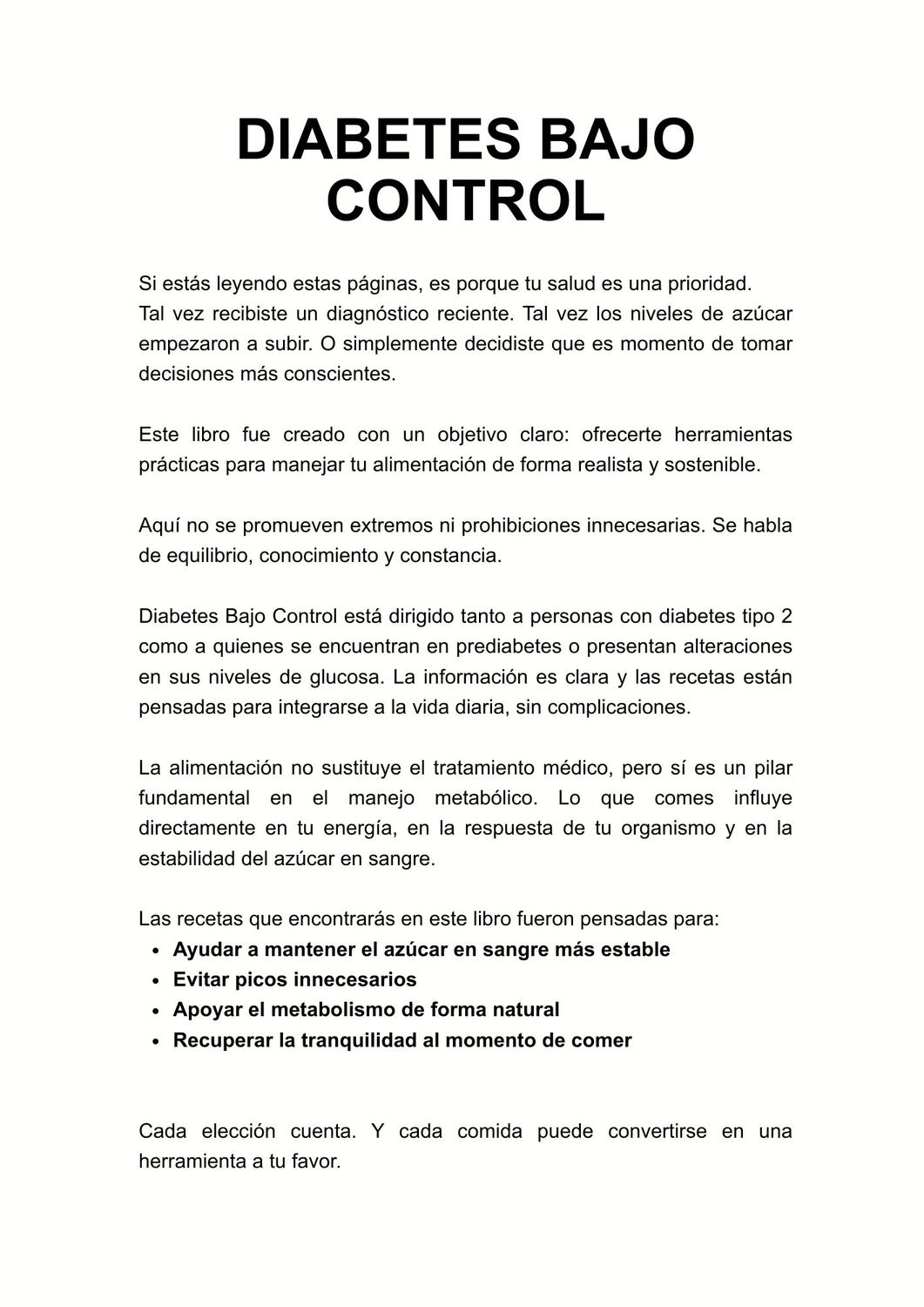 RECETARIO DIGITAL DIABETES BAJO CONTROL