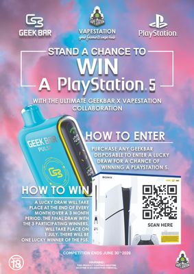 PS-5 Giveaway with Geekbar!