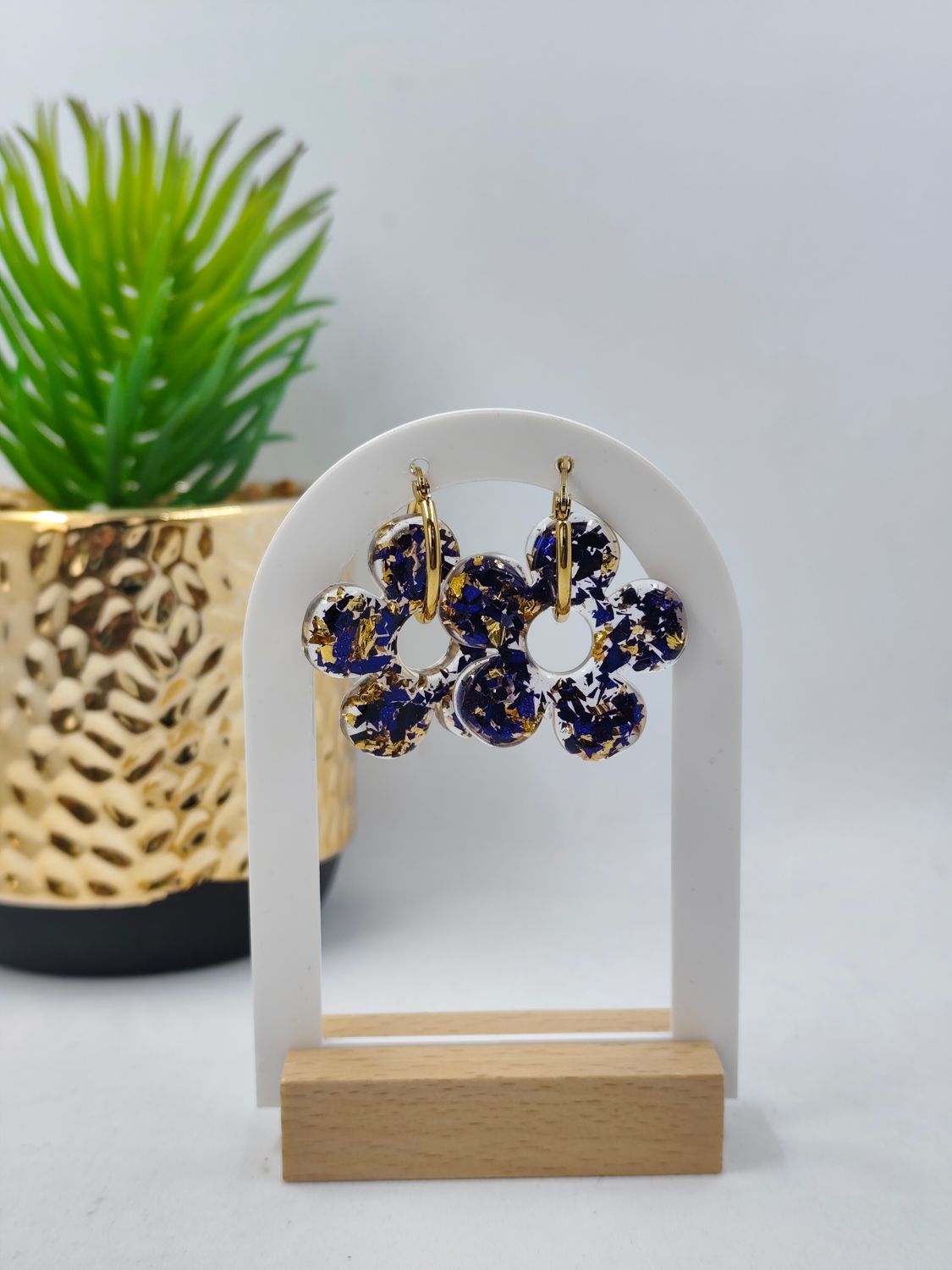 Pampilles prune doré Pampilles prune doré