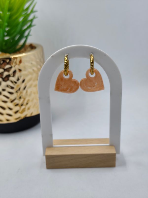 Coeur - marron paillettes Coeur - marron paillettes