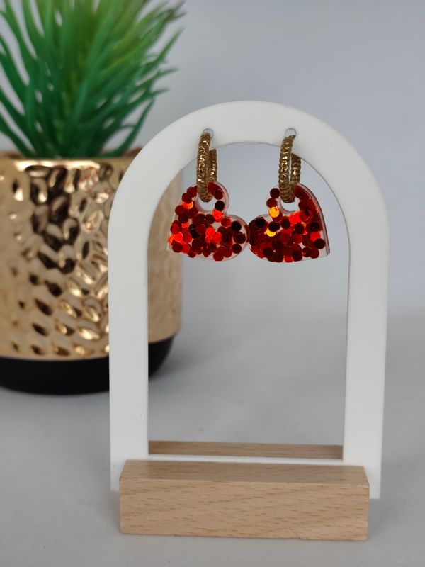 Coeur - rouge paillettes transparent Coeur - rouge paillettes transparent