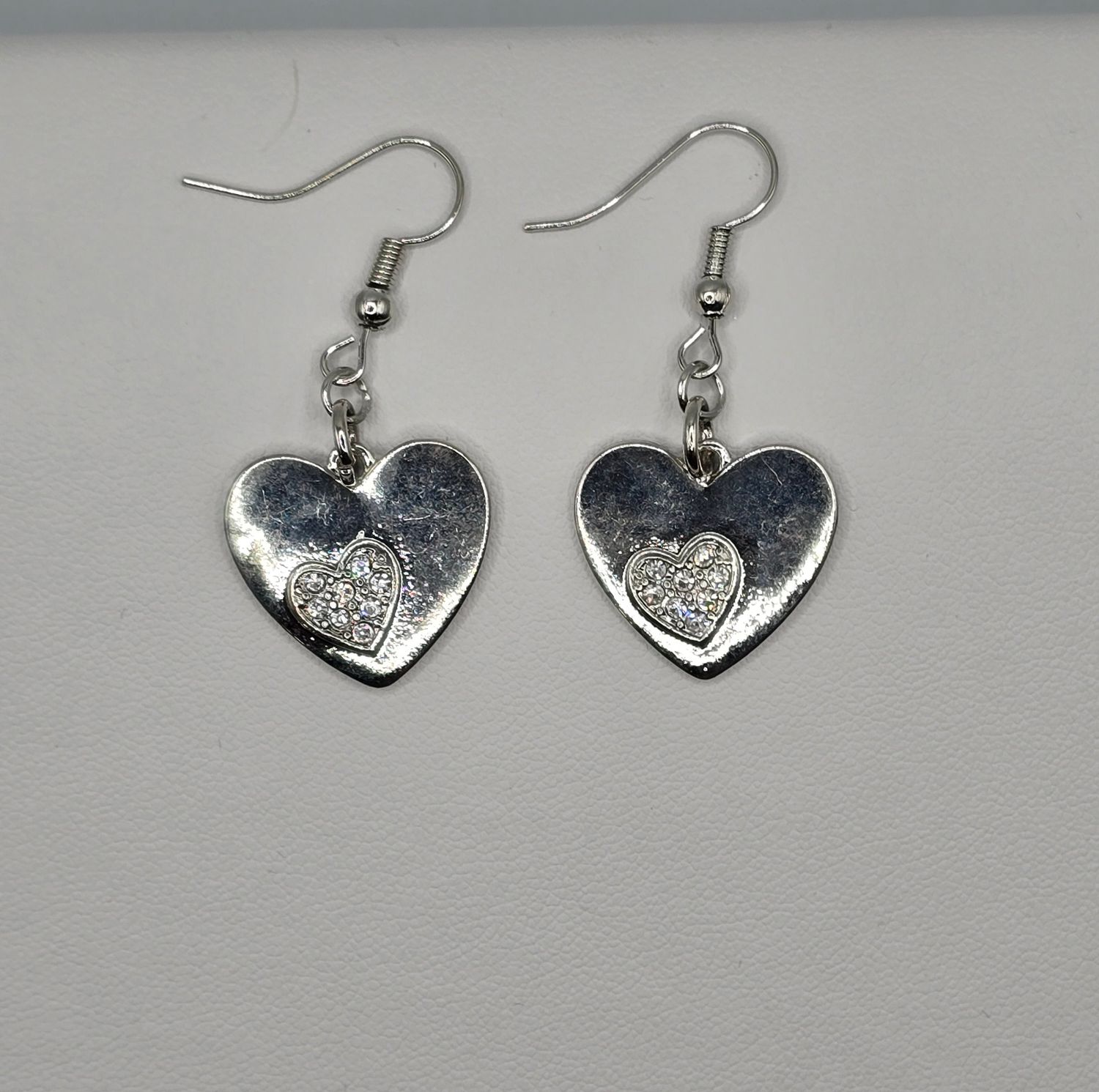 Double Heart Shine Dangles