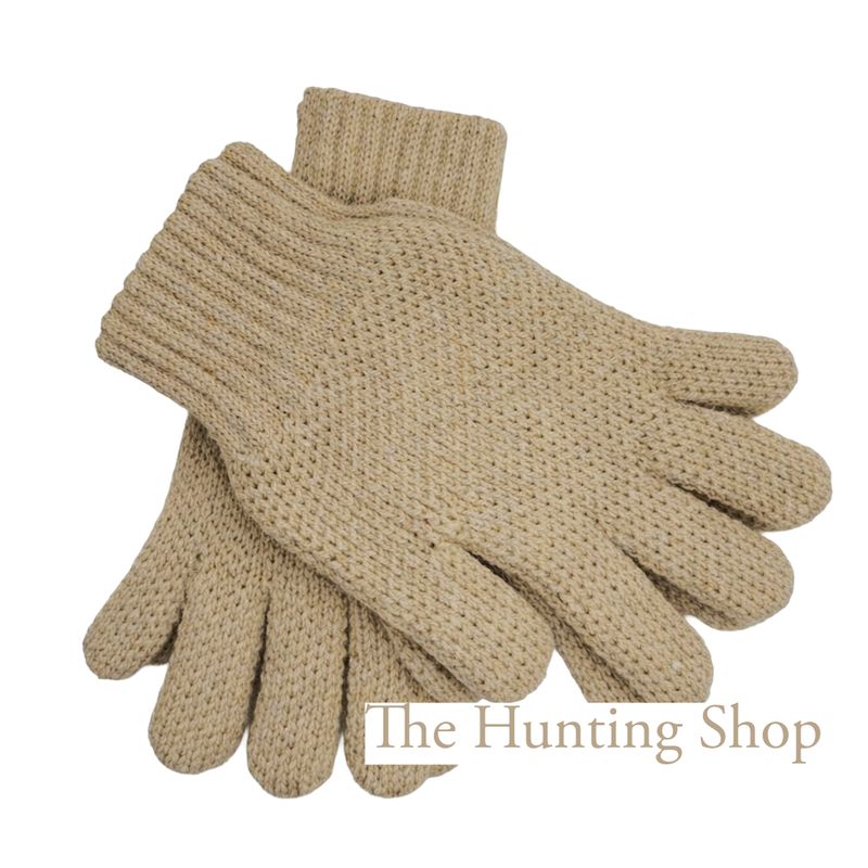 Biscuit, Oiled Wool Hunting Gloves - Medium ONLY