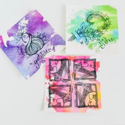 7F5R Studio - Square Postcards . Set of 3