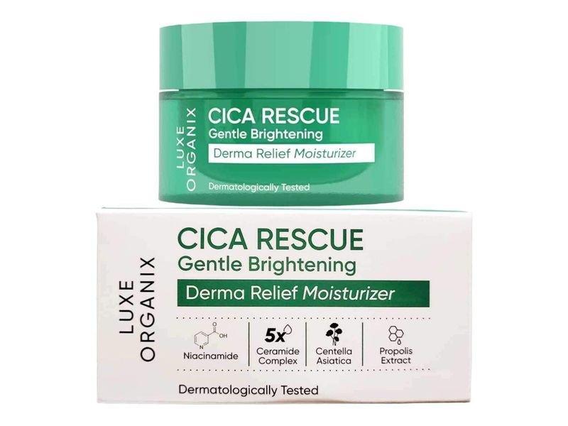 Luxe Organix Cica Rescue Gentle Brightening Moisturizer 50g Luxe Organix Cica Rescue Gentle Brightening Moisturizer 50g