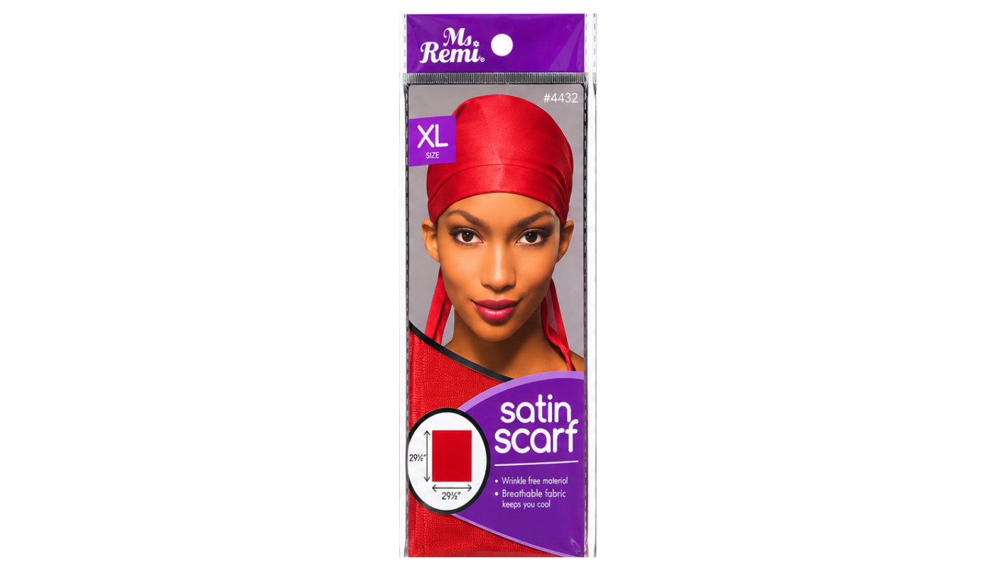 Ms.Remi Satin Scarf-Red