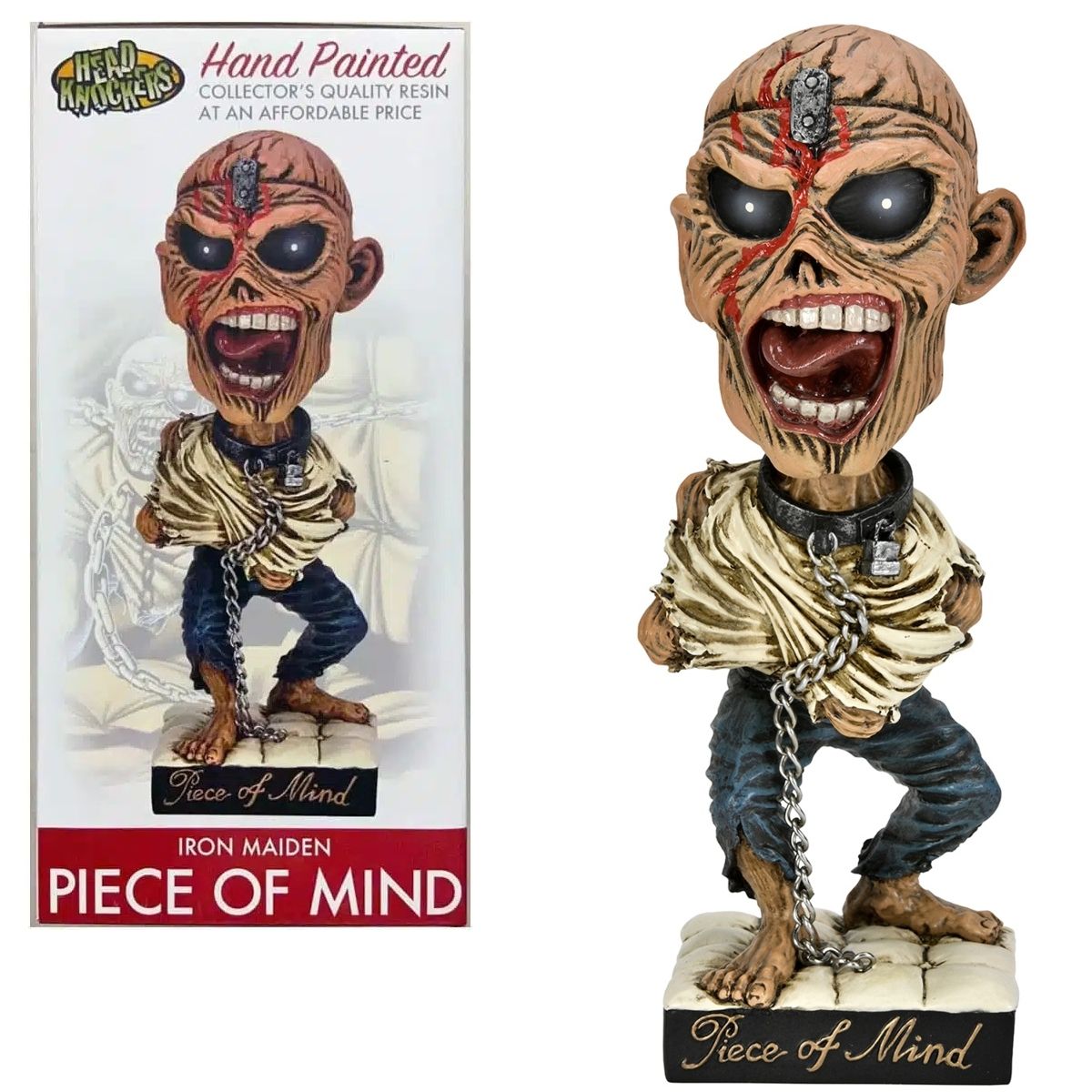 Iron Maiden "Piece of Mind Eddie" 8"H Head Knocker Bobblehead by NECA