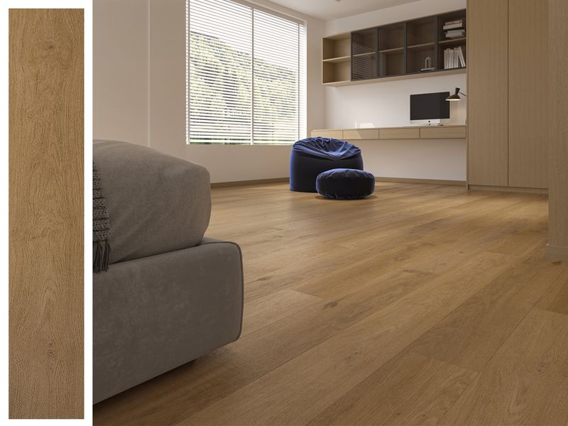 SPC Click Lock Vinyl Flooring Plank l 25 Sq. Ft, Thick 5.5 mm + 1.5 mm padding, Wear layer 0.5 mm, 100% Water resistant, Wood Mystery (ER1604)