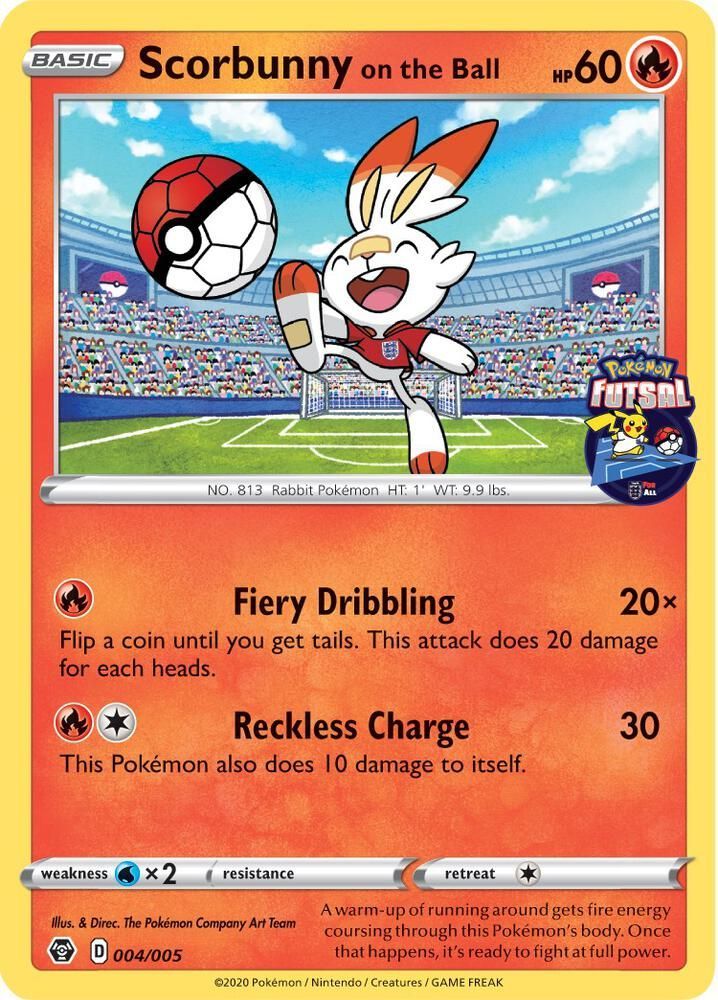 Scorbunny on the Ball - 004/005 (Pokemon Futsal) Scorbunny on the Ball - 004/005 (Pokemon Futsal)
