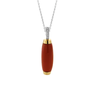 TI SENTO Milano | Collana in argento 925 con pendente in smalto rosso e zirconi TI SENTO Milano | Collana in argento 925 con pendente in smalto rosso e zirconi