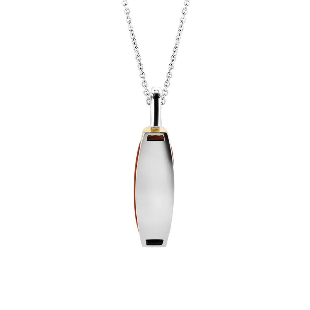 TI SENTO Milano | Collana in argento 925 con pendente in smalto rosso e zirconi