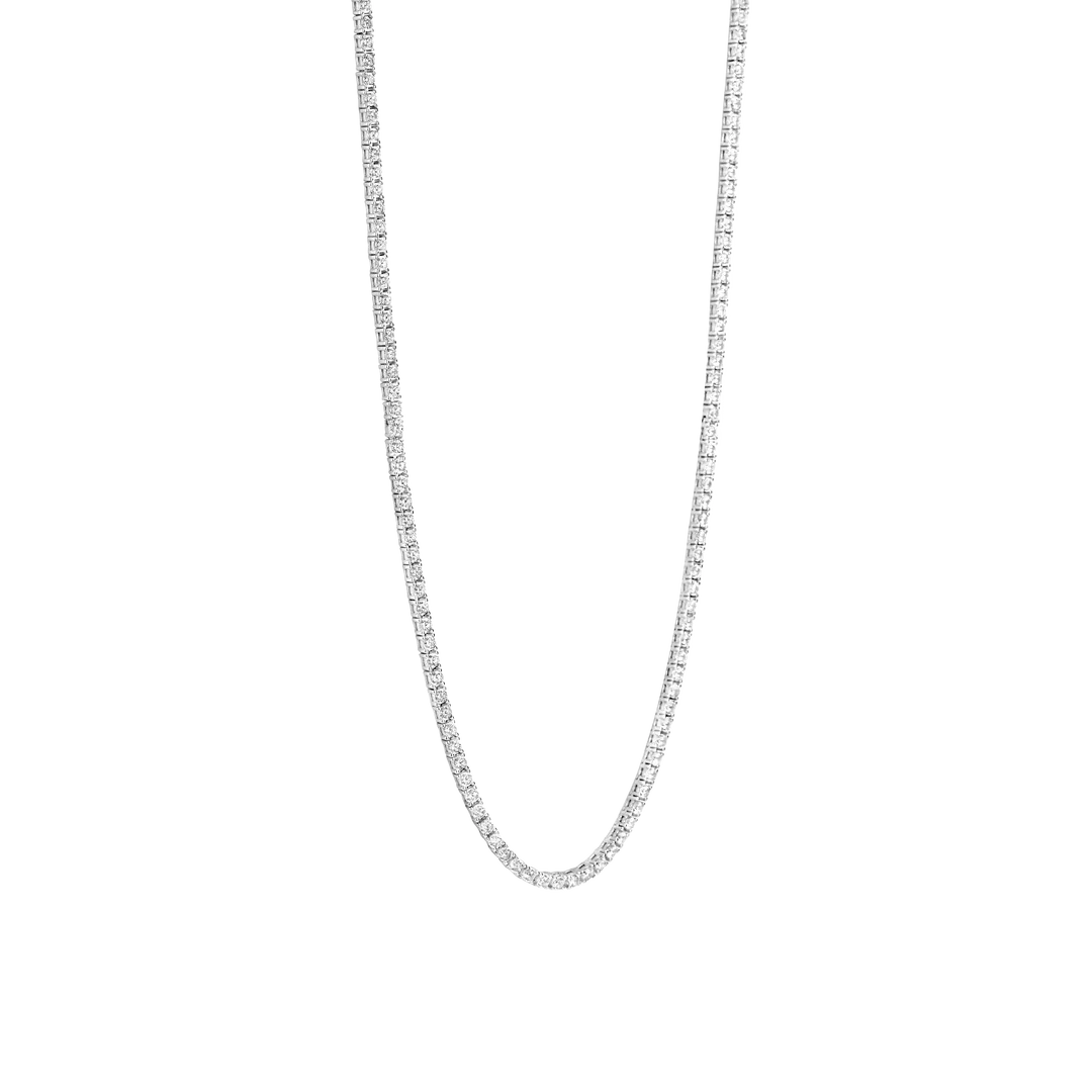 TI SENTO Milano | Collana girocollo tennis in argento 925 con zirconi