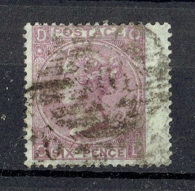 GB QUEEN VICTORIA 1865, 6d LILAC, SG97, Pl.5, Mi.38, DO|OD, USED