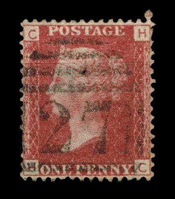 GB Queen Victoria 1855/64, 1d Red-Brown SG 43/44, Plate 120, HC-CH, Used