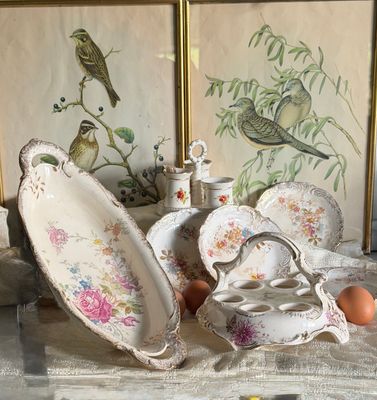 Egg Holder in Porcelain Ludwig Wessel – Floral Decoration