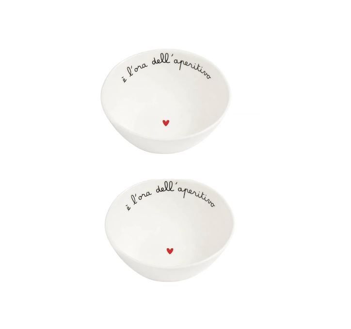 Set 2 coppette in gres E' l'Ora dell'Aperitivo d.12 Simple Day