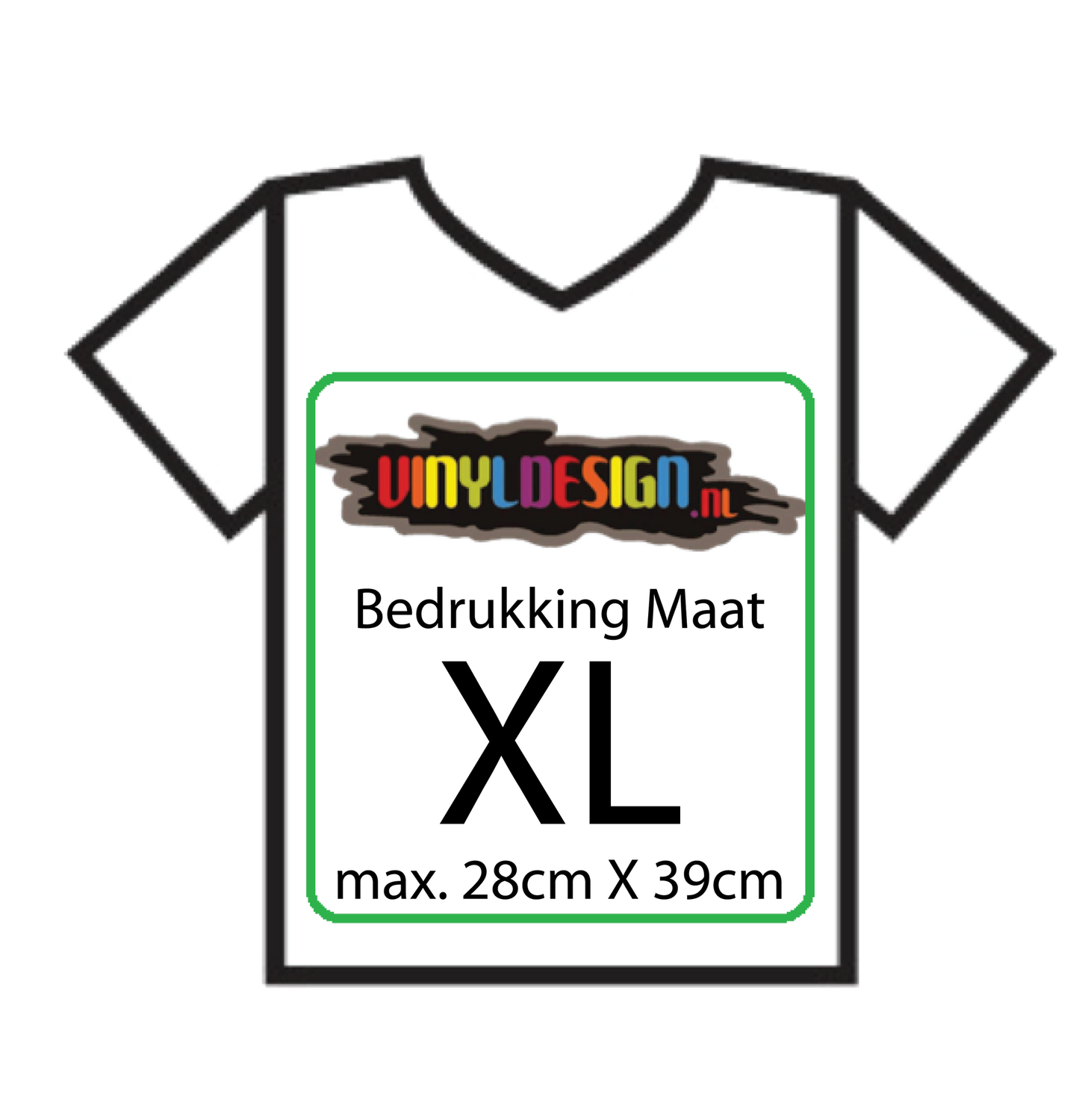 Bedrukking op eigen kleding maat XL Bedrukking op eigen kleding maat XL