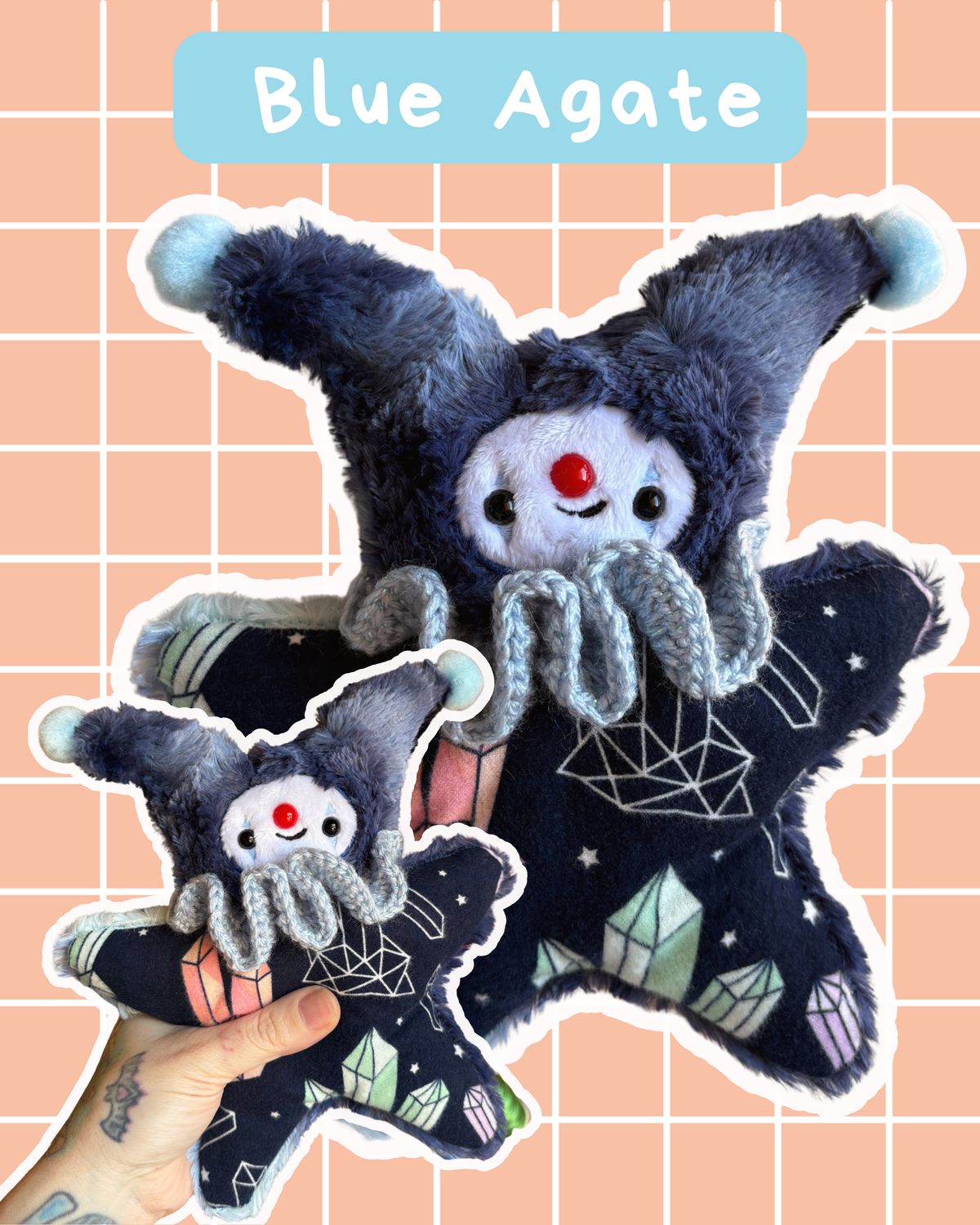 Blue Agate the Jester Stress Plush