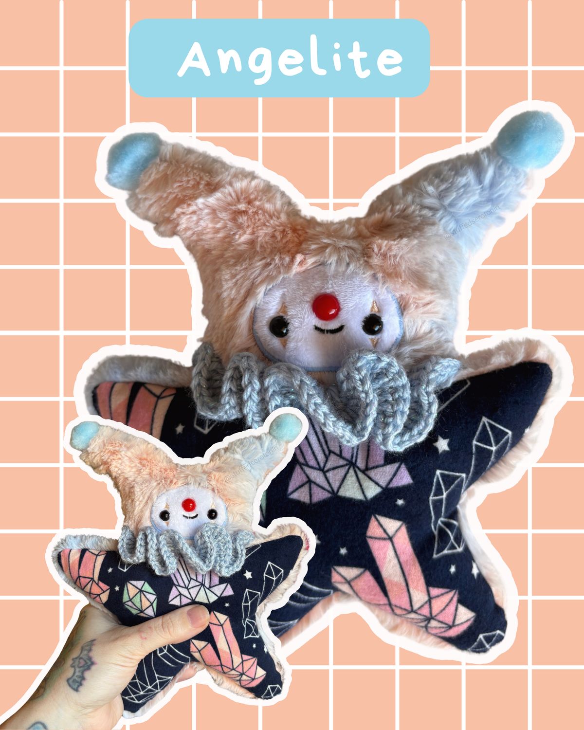 Angelite the Jester Stress Plush