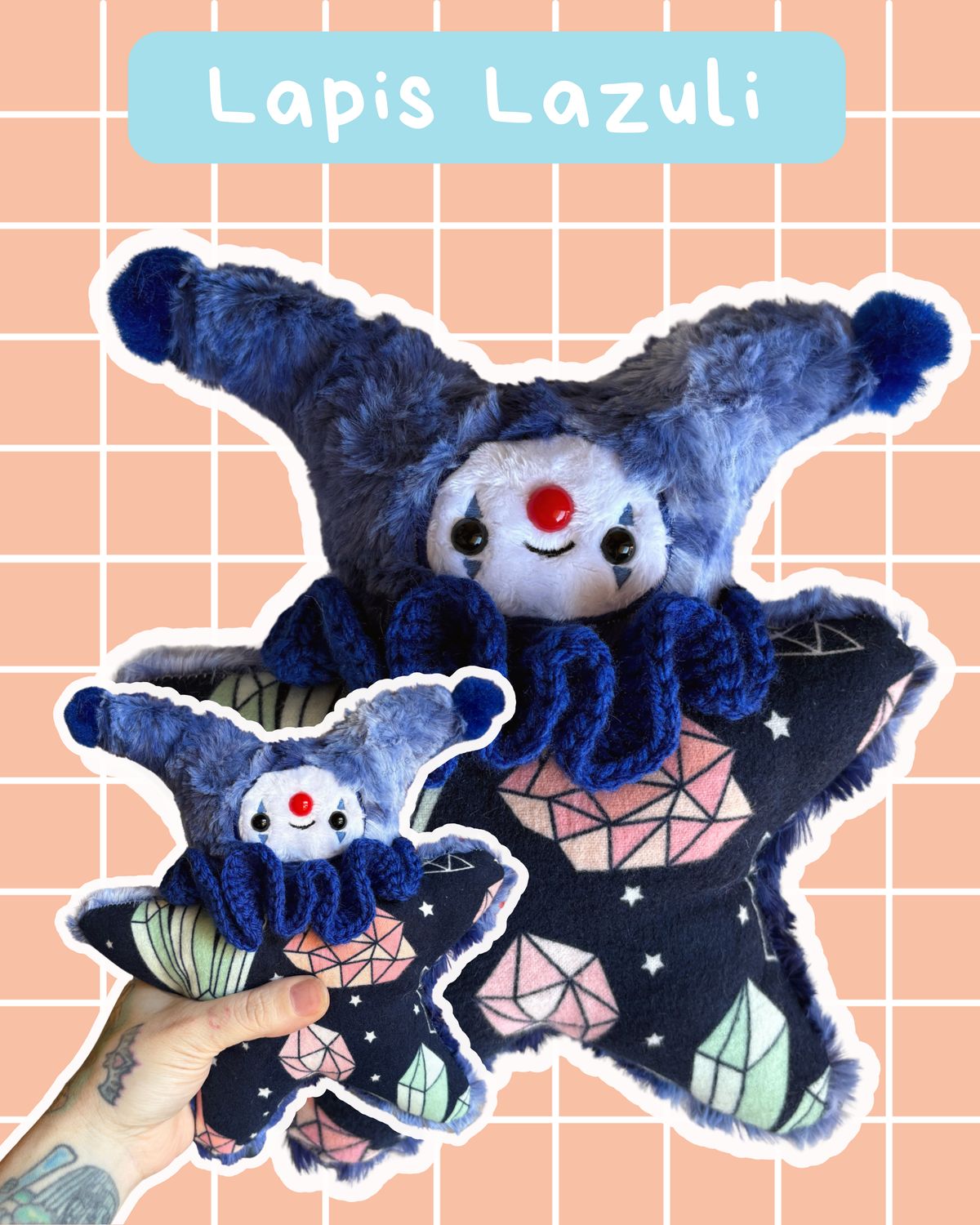 Lapis Lazuli  the Jester Stress Plush