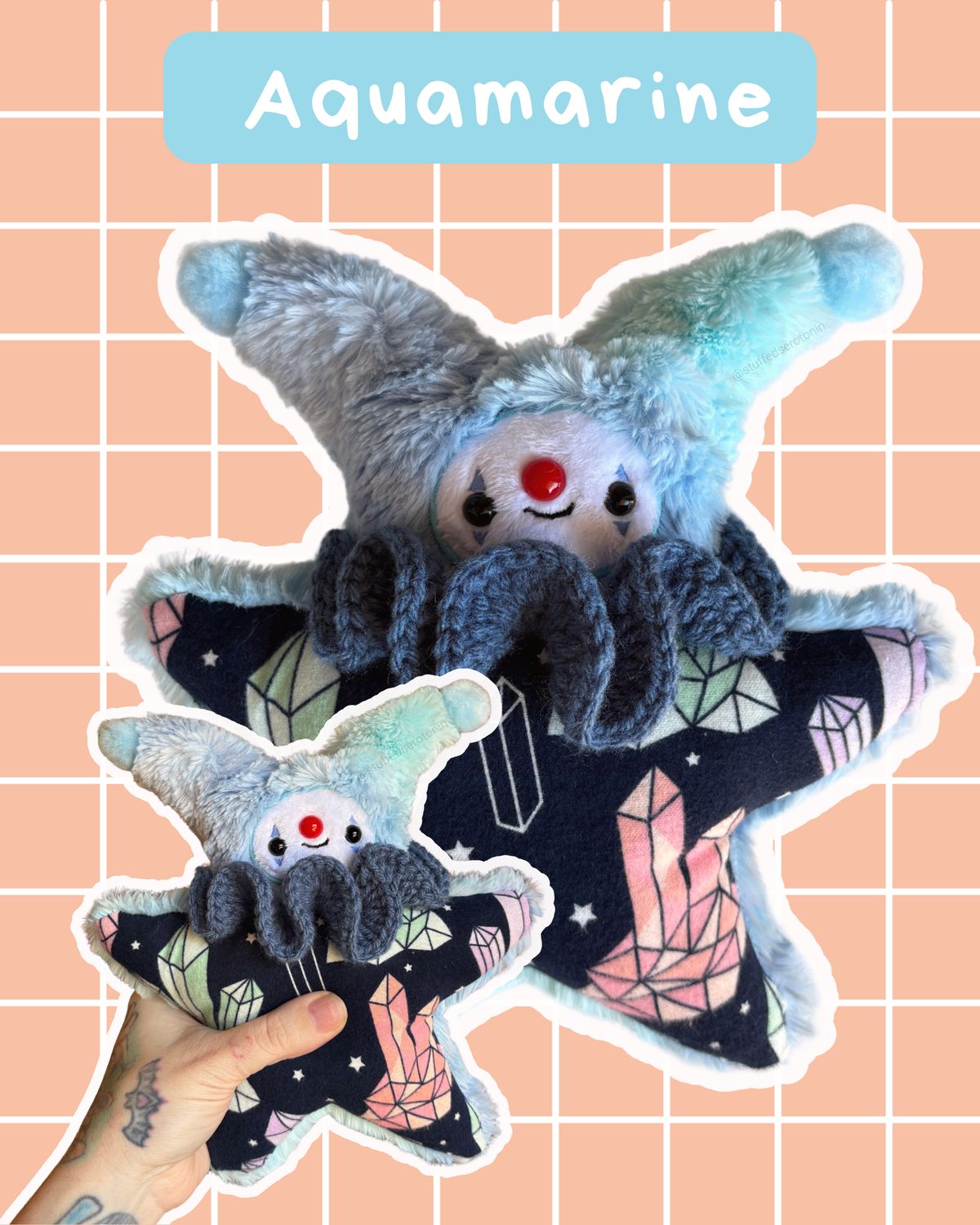 Aquamarine the Jester Stress Plush