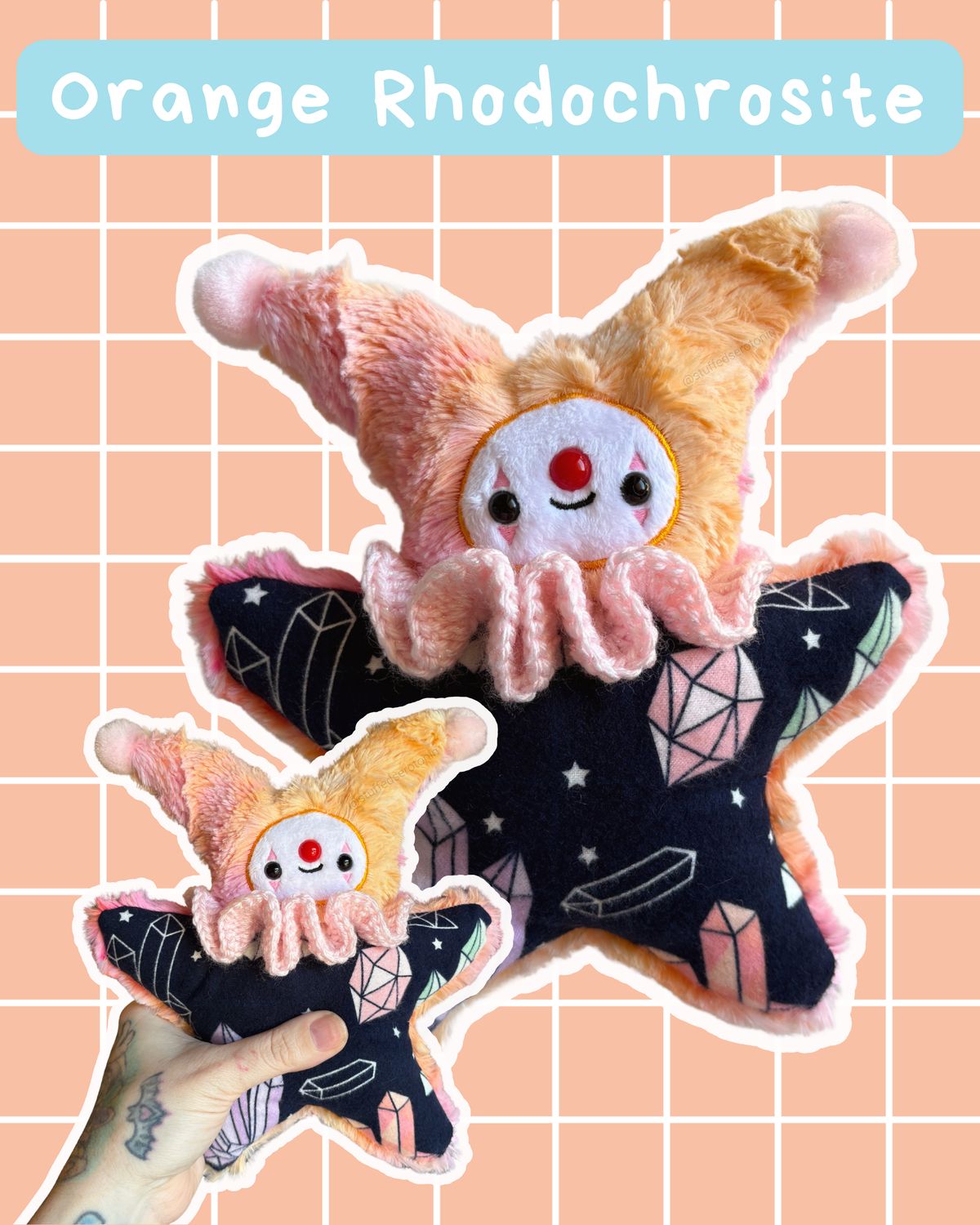 Orange Rhodochrosite the Jester Stress Plush