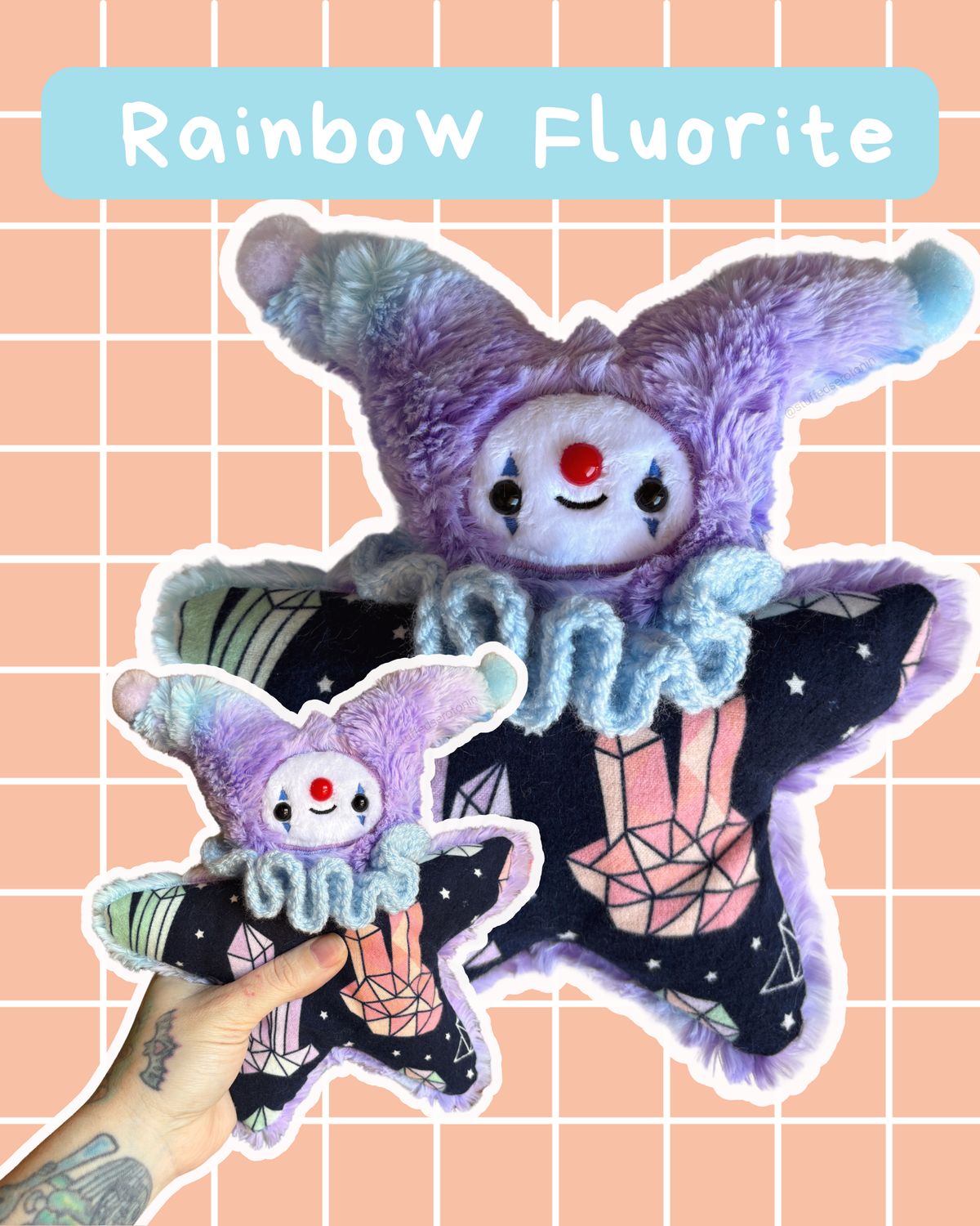 Rainbow Fluorite the Jester Stress Plush