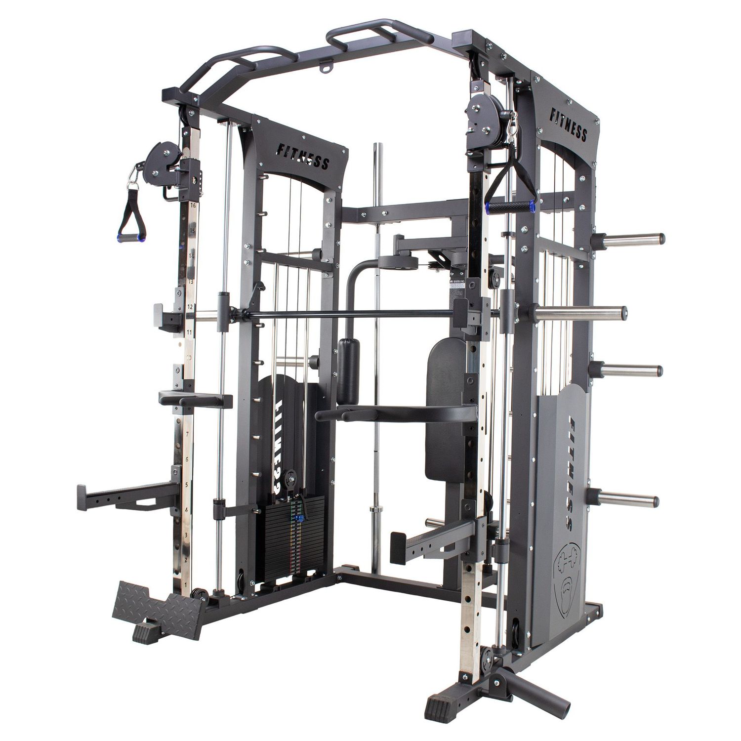 Smith machine/Multipower Semi Pro S3000 con 2x100 kg columnas de peso