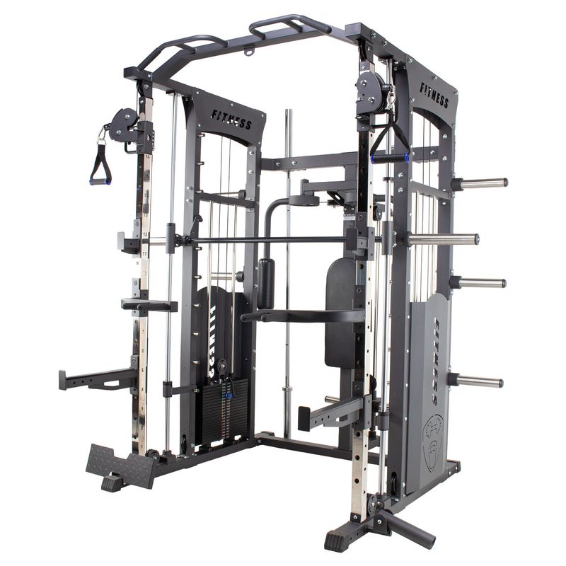 Smith machine/Multipower Semi Pro S3000 con 2x100 kg columnas de peso