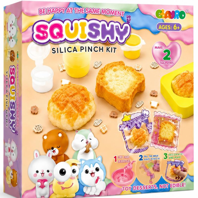 DIY Squishy Silica Pinch Kit Craft Toy Set ( SMALL  BOX )